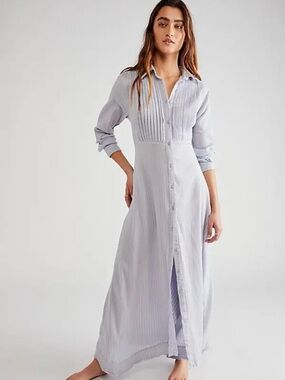 EUC FREE PEOPLE Sadie Solid Maxi Dress Light Lavender with clip on slip
